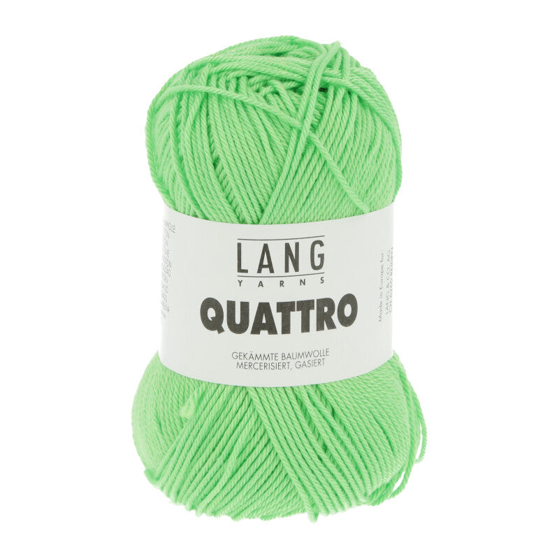 Lang Yarns Quattro – 50g / 120m – Bright Green (0317) – B view
