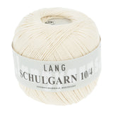 Lang Yarns Schulgarn 10/4 – 100% cotton yarn, 50g/160m – Egg White (0002)