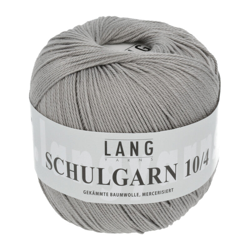 Lang Yarns Schulgarn 10/4 – 100% cotton yarn, 50g/160m – Light Grey (0024)