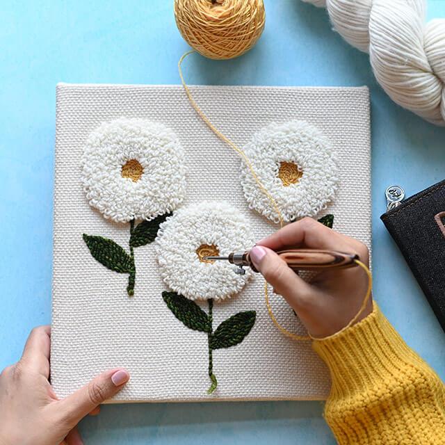 KnitPro Punch Needle Frames Set, Pre-Stretched Squares