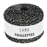 Lang Yarns Paillettes – 25g / 112m – Black/Silver (0004)