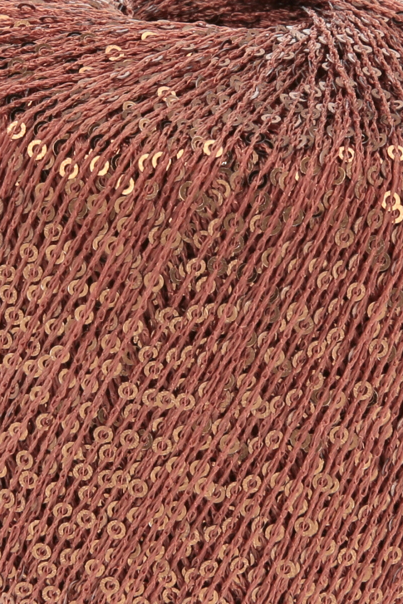 Lang Yarns Paillettes – 25g / 112m – Terracotta (0076) – detail