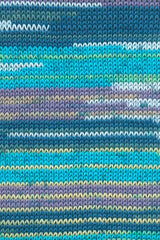 Lang Yarns Handarbeitsgarn Color – Turquoise/Violet/Green Printed (0078) – colour texture