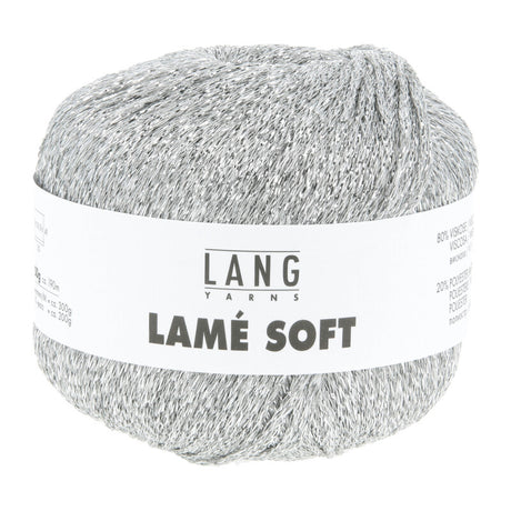 Lang Yarns Lamé Soft – 50g / 190m – Light Gray (0003)
