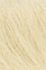 Lang Yarns Mohair Luxe Yarn, 175m / 25g – Light Yellow (0113), yarn texture