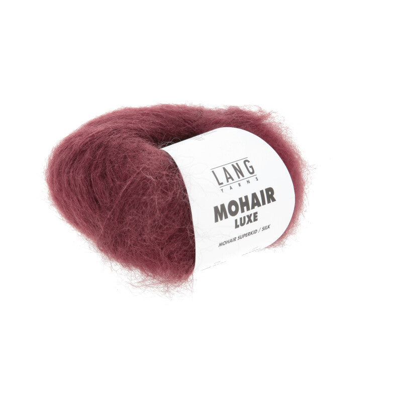 Lang Yarns Mohair Luxe Yarn, 175m / 25g – Wine Red (0162)