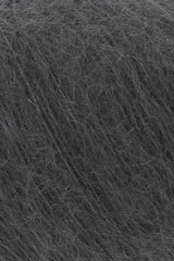 Lang Yarns Mohair Luxe Yarn, 175m / 25g – Asphalt (0170), yarn texture