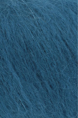 Lang Yarns Mohair Luxe Yarn, 175m / 25g – Dark Petrol (0188), yarn texture