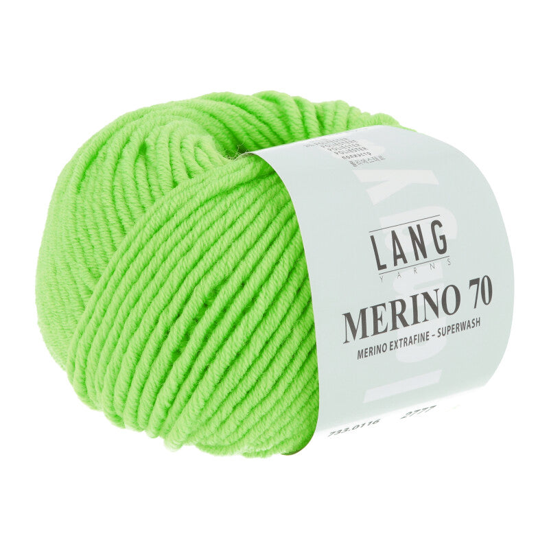 Lang Yarns Merino 70 – 50g / 70m – Light Green Neon (0116)