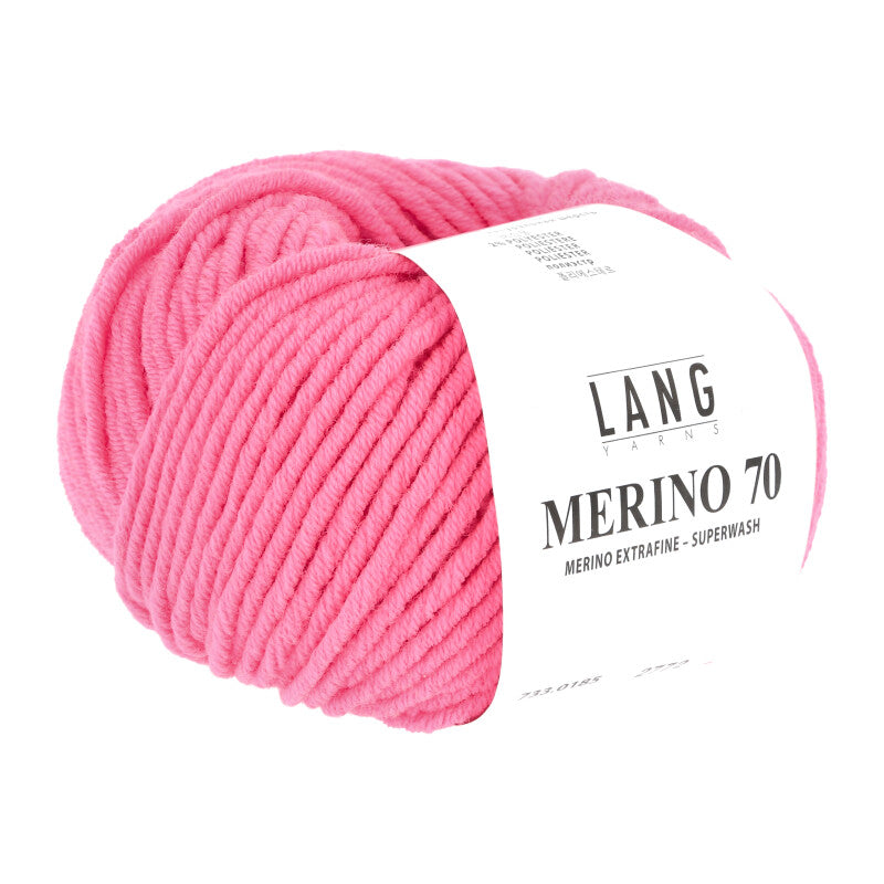 Lang Yarns Merino 70 – 50g / 70m – Pink Neon (0185)