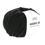 Lang Yarns Merino 50 – 100g / 90m – Black (0004)