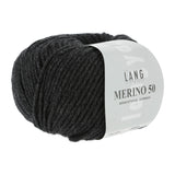 Lang Yarns Merino 50 – 100g / 90m – Anthracite Mélange (0070)