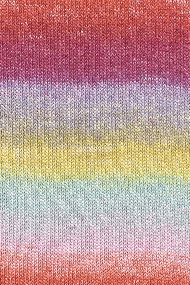 Lang Yarns Baby Cotton Color – 50g / 180m – Yellow/Purple/Turquoise (0213) – detail