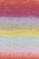 Lang Yarns Baby Cotton Color – 50g / 180m – Yellow/Purple/Turquoise (0213) – detail