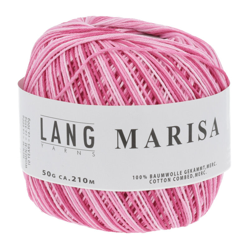 Lang Yarns Marisa Color yarn, Rose Printed, colour 0065, ball photograph