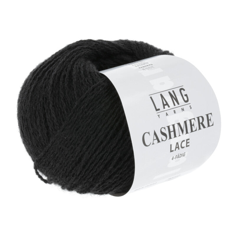 Lang Yarns Cashmere Lace – 25g / 165m – Black (0004)