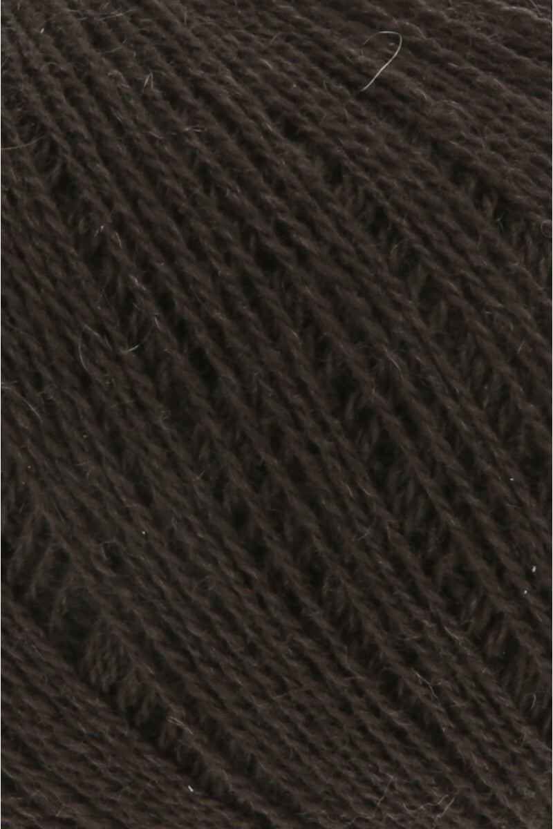 Lang Yarns Cashmere Extra Lace – 25g / 320m – Dark Brown Mélange (0268) – C view