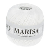 Lang Yarns Marisa – 100% Egyptian cotton yarn, 50g/210m – White (0001)
