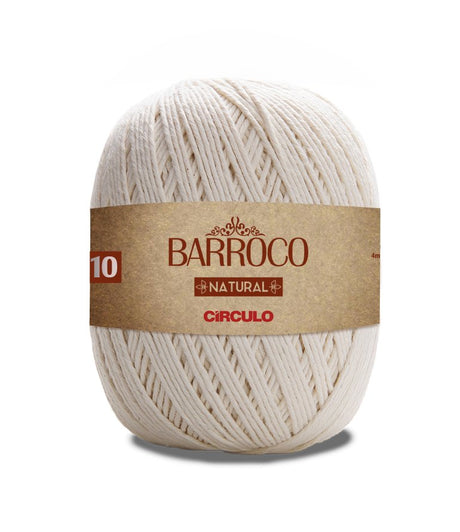 Circulo Barroco Natural Cotton Yarn in a natural light.