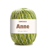 Circulo ANNE - 100% mercerized Cotton Yarn, 500m / 147g - Ball of yarn with 'Circulo Anne' label on a white background