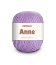 Circulo ANNE - 100% mercerized Cotton Yarn, 500m / 147g - Ball of purple yarn with a 'Circulo Anne' label on a white background
