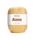 Circulo ANNE - 100% mercerized Cotton Yarn, 500m / 147g - Ball of yellow yarn with a Circulo Anne label on a white background