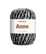 Circulo ANNE - 100% mercerized Cotton Yarn, 500m / 147g - Ball of yarn with 'Circulo Anne' label on a white background