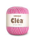 Circulo Clea 100% Cotton Yarn for Crochet and Knitting, 500m/75 gr - Leo Hobby -  Ball of pink yarn with 'Circulo Clea' label on a white background