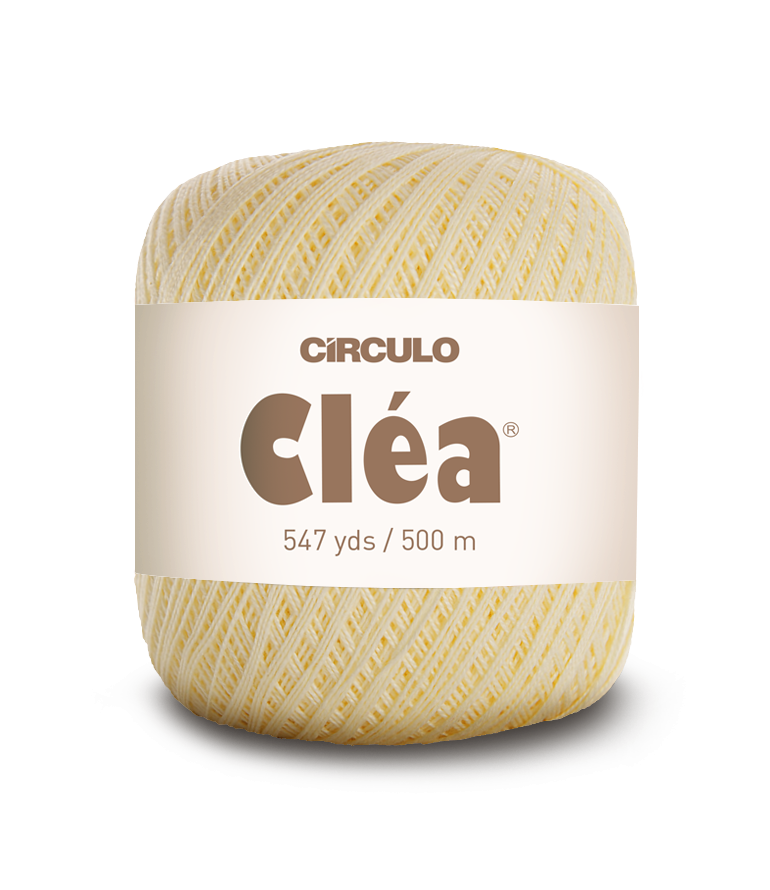 Circulo Clea 100% Cotton Yarn for Crochet and Knitting, 500m/75 gr - Leo Hobby -  Ball of yarn with 'Circulo Clea' label on a white background