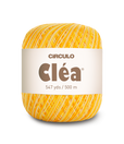 Circulo Clea 100% Cotton Yarn for Crochet and Knitting, 500m/75 gr - Leo Hobby - Yellow skein of yarn with 'Circulo Clea' label on a white background