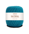 Circulo Natural Cotton Maxcolor (Barroco) 4/4 100% Cotton Yarn for Crochet and Knitting, 338m/200g - Leo Hobby -  Blue ball of yarn with a white label on a white background