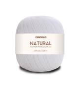 Circulo Natural Cotton Maxcolor (Barroco) 4/4 100% Cotton Yarn for Crochet and Knitting, 338m/200g - Leo Hobby - Ball of yarn with 'Circulo' label on a white background