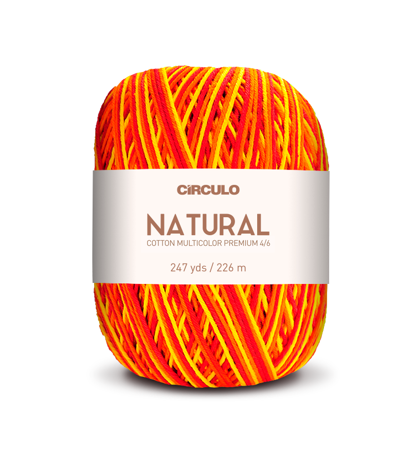 Círculo Barroco Multicolor Premium 4/6 – Fio de algodão brasileiro (226m / 200g)