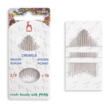 Pony Crewels Needles, Plain Eye, No. 3/9 – 16 pcs