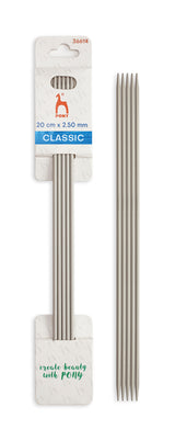 Pony Classic Aluminium Double Pointed Knitting Needles – 20 cm, 20 cm, 2.50 mm