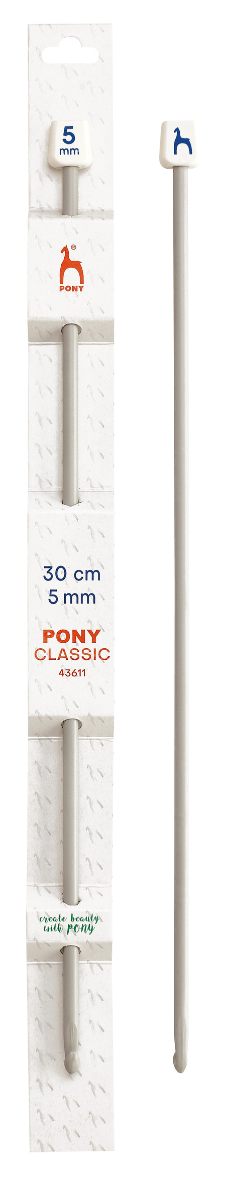 Pony Classic Aluminium Tunisian Crochet Hooks – 30 cm, 5.00 mm