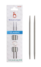 Pony Classic Aluminium Interchangeable Knitting Needle Tips – 10.5 & 14 cm, 10.5 cm, 4.00 mm