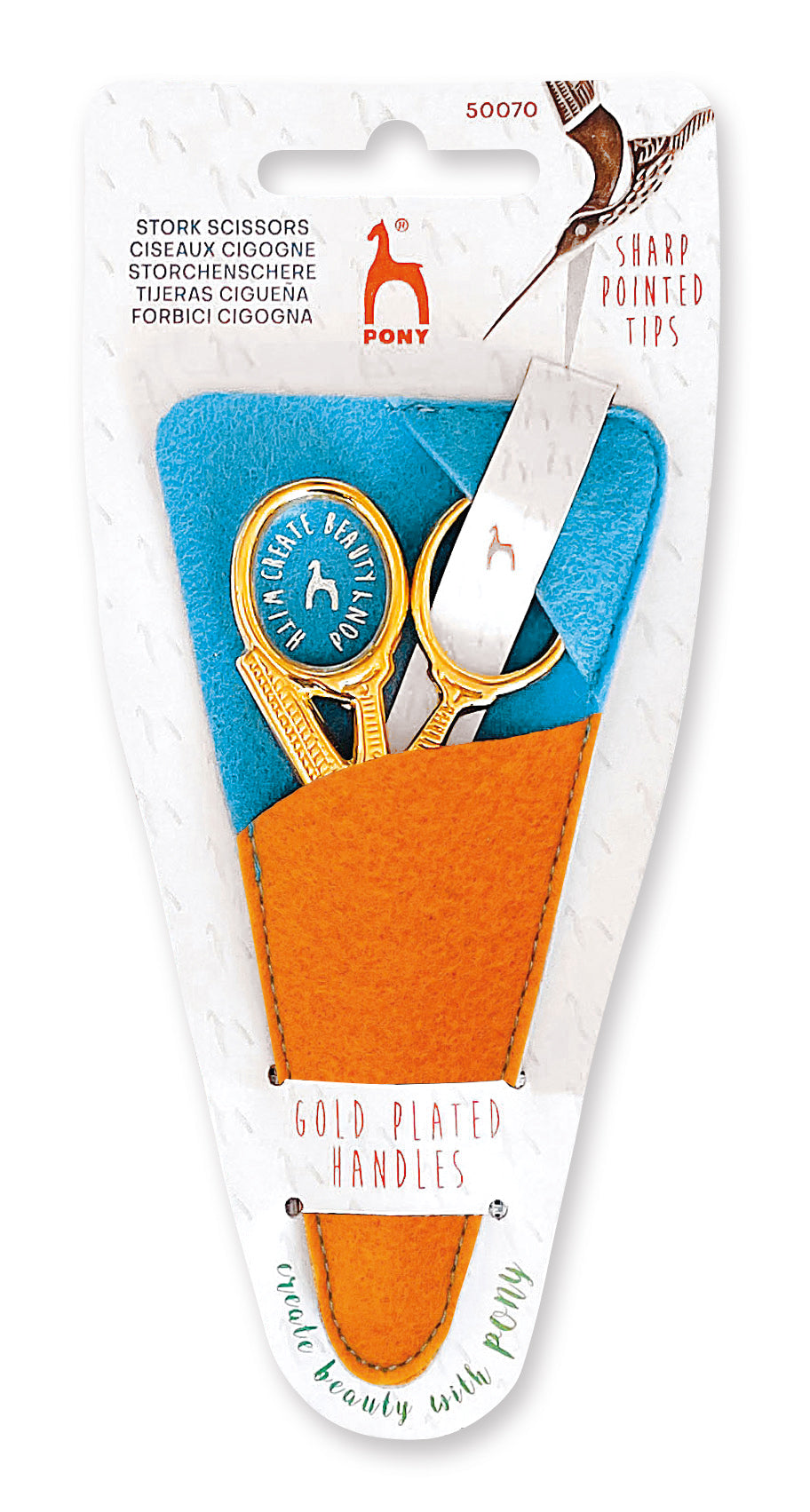Pony Stork Scissors in Felt Pocket – additional product view