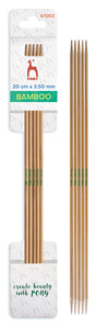 Pony Bamboo Double Pointed Knitting Needles – 20 cm, 2.50 mm