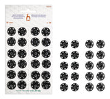 Pony Snap Fasteners, Black, No. 10 – 18 mm / 24 pcs