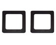 Circulo Square Wooden Handle for Bag , 14 x 14 cm, 1 pair - Two black square frames on a white background