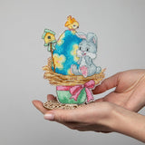 Easter Bunny cross-stitch kit featuring plastic canvas.