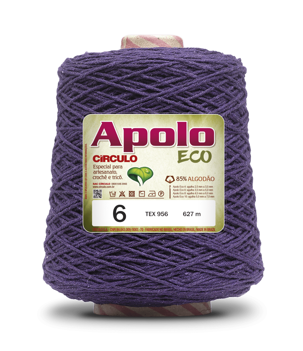 Apolo Eco 4/6 Cotton Cord Yarn – Ideal for Crochet Bags & Home Decor (600g) - Leo Hobby