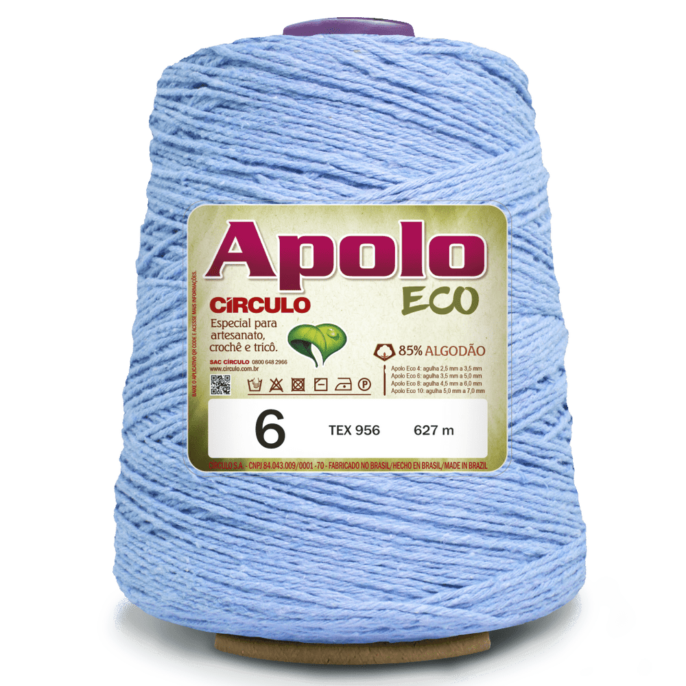 Apolo Eco 4/6 Cotton Cord Yarn – Ideal for Crochet Bags & Home Decor (600g) - Leo Hobby
