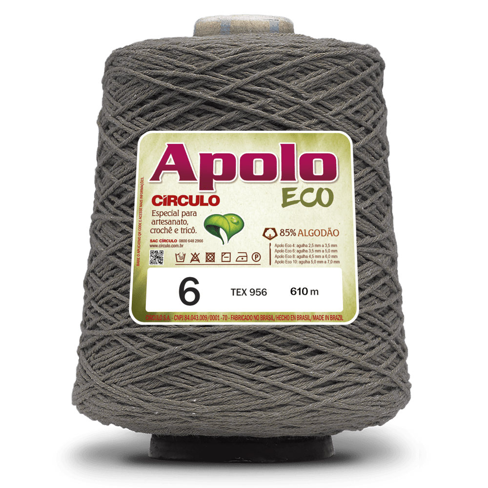 Apolo Eco 4/6 Cotton Cord Yarn – Ideal for Crochet Bags & Home Decor (600g) - Leo Hobby