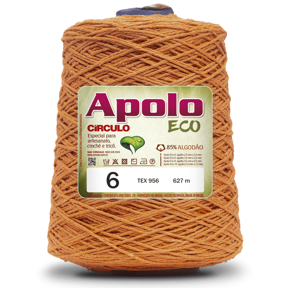 Apolo Eco 4/6 Cotton Cord Yarn – Ideal for Crochet Bags & Home Decor (600g) - Leo Hobby