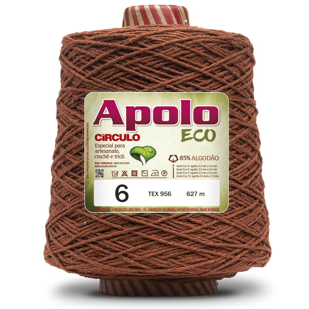 Apolo Eco 4/6 Cotton Cord Yarn – Ideal for Crochet Bags & Home Decor (600g) - Leo Hobby