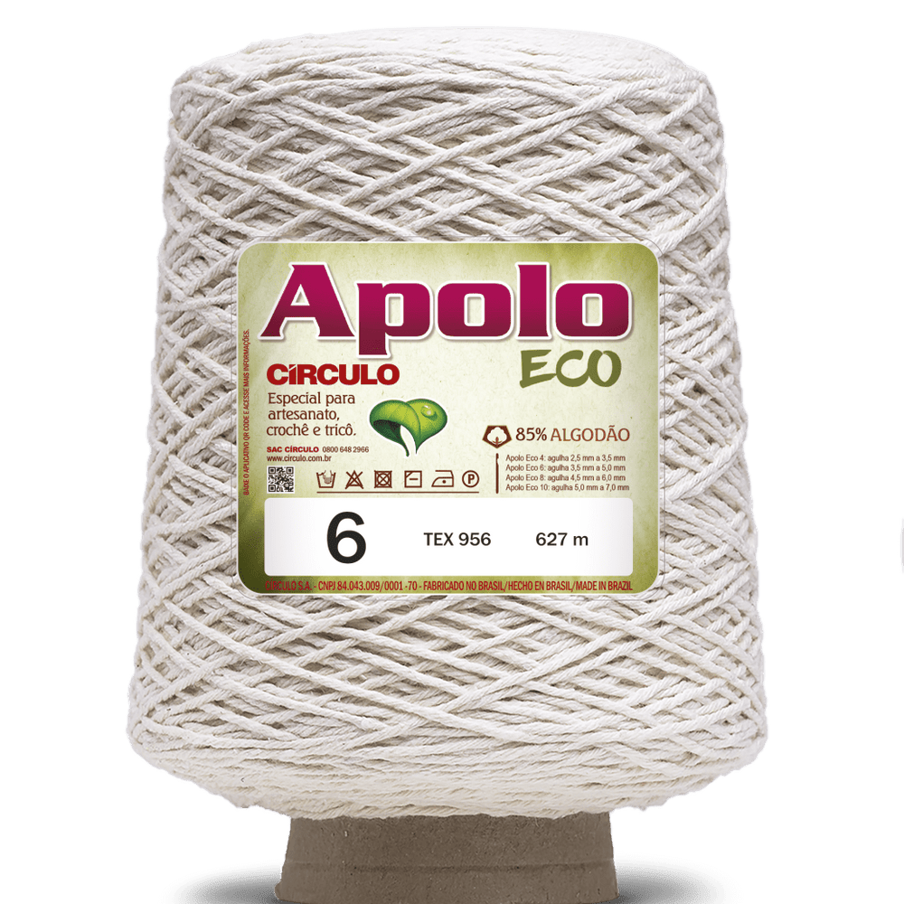Apolo Eco 4/6 Cotton Cord Yarn – Ideal for Crochet Bags & Home Decor (600g) - Leo Hobby