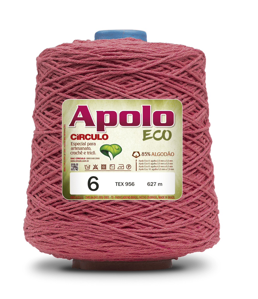 Apolo Eco 4/6 Cotton Cord Yarn – Ideal for Crochet Bags & Home Decor (600g) - Leo Hobby