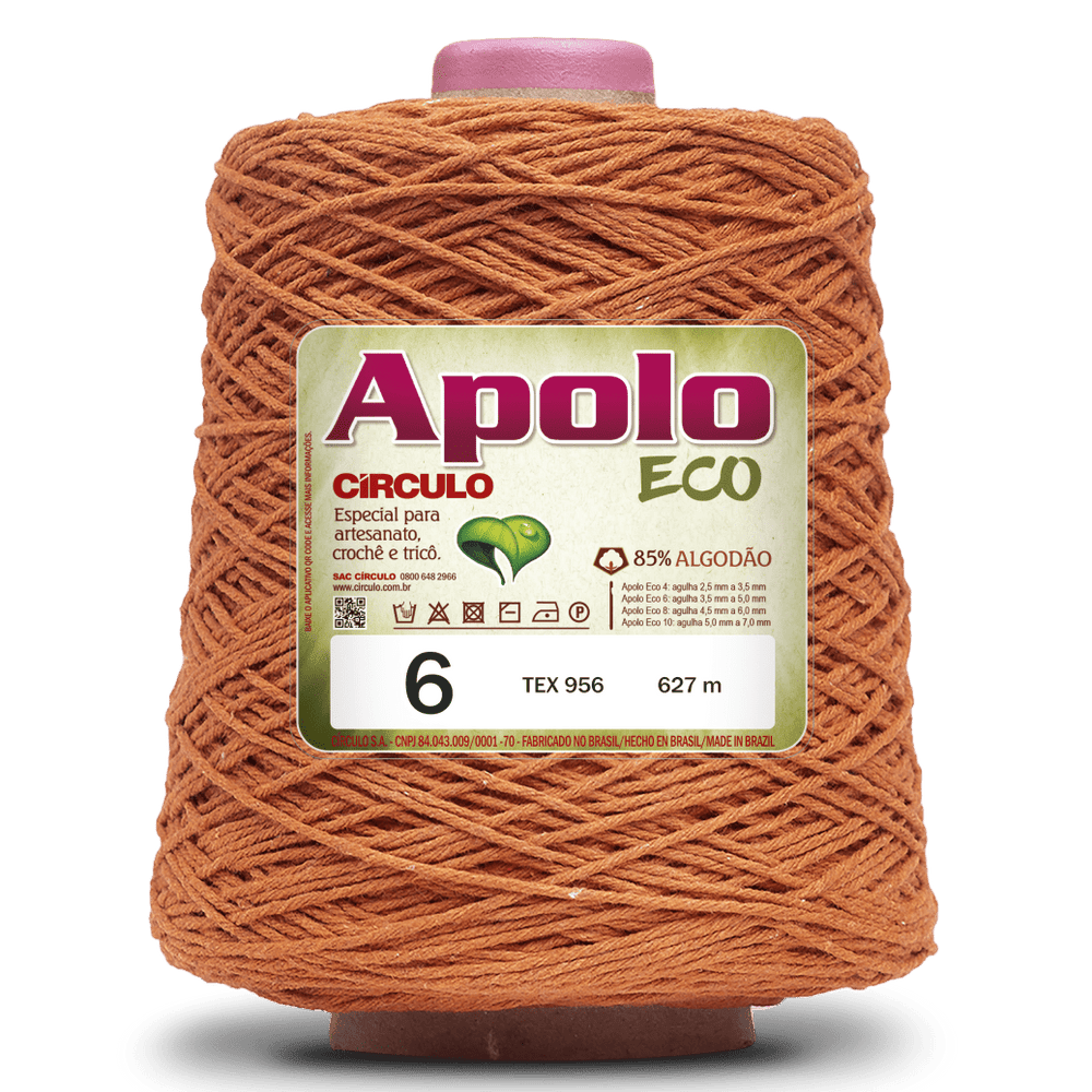 Apolo Eco 4/6 Cotton Cord Yarn – Ideal for Crochet Bags & Home Decor (600g) - Leo Hobby